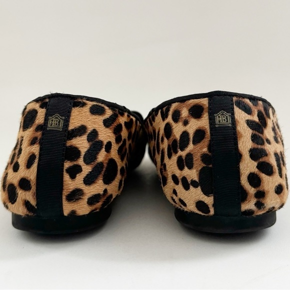 Birdie's Starling Flat Smoking Loafer Shoe Leopard Calf Hair Classic Mobwife 8.5 - Picture 8 of 15
